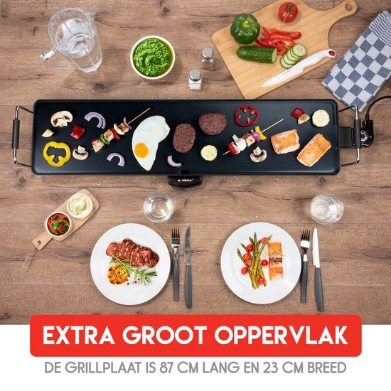 Plancha Teppanyaki Alpina - XL - Thermostat réglable - 1800 watts