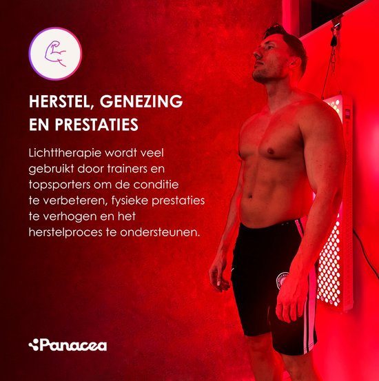 Panacea LED Red and Infrared Lamp Anti Age Collagen - Muscles et articulations - Light Therapy - Stress & Fatigue