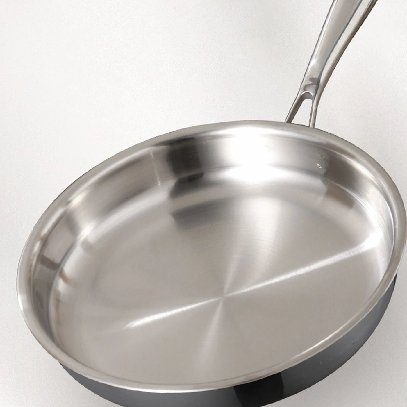 Poêle PURECOOK en acier inoxydable à triple épaisseur, 28 cm - Acier inoxydable 304 - Argent - Compatible avec tous les types de plaques de cuisson