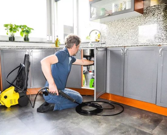 Techweise - Tuyau d'égout pour Kärcher - 15M - Avec tête rotative et avancée