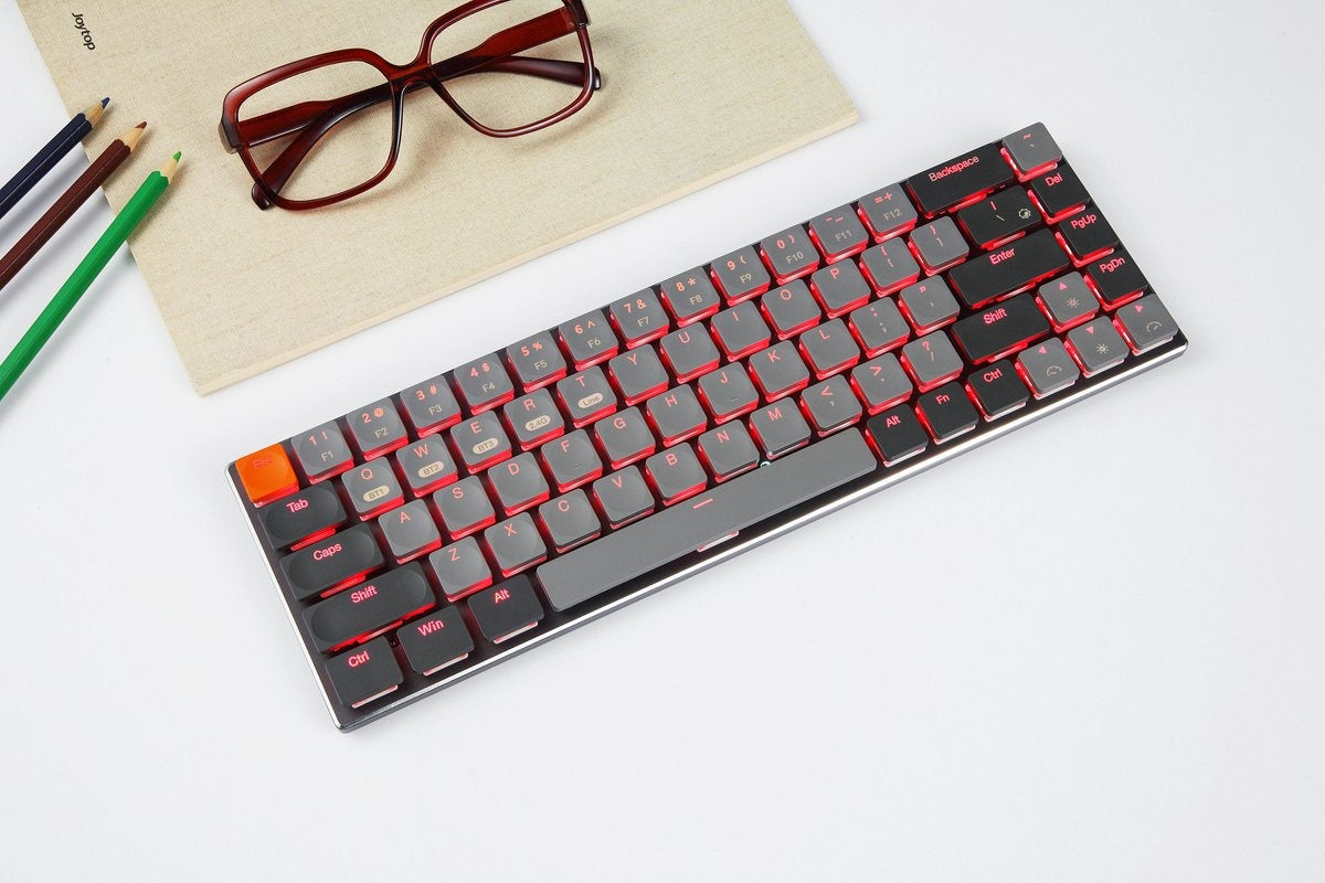 XINMENG RF-68MINI Wireless Mechanical Keyboard - 68Keys - Bluetooth/2.4G/Line 3modes - Low Blue Switch - RGB LIGHT - Windows/Mac - QWERTY - Léger et portable
