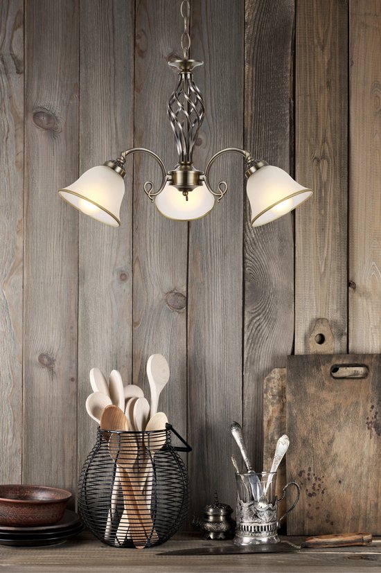 Lustre Globo Odin LED - Classic - Laiton avec verre dépoli 2