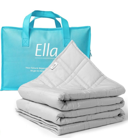 Couverture lestée 9kg - Ella - 135 x 200cm - Couverture lestée - OEKO-TEX Coton - Gris clair