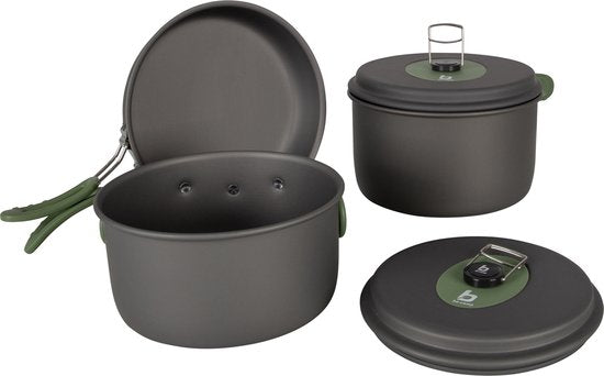 Bo-Camp - Batterie de cuisine - Explorer - 3 pièces - Anodisation dure - Aluminium