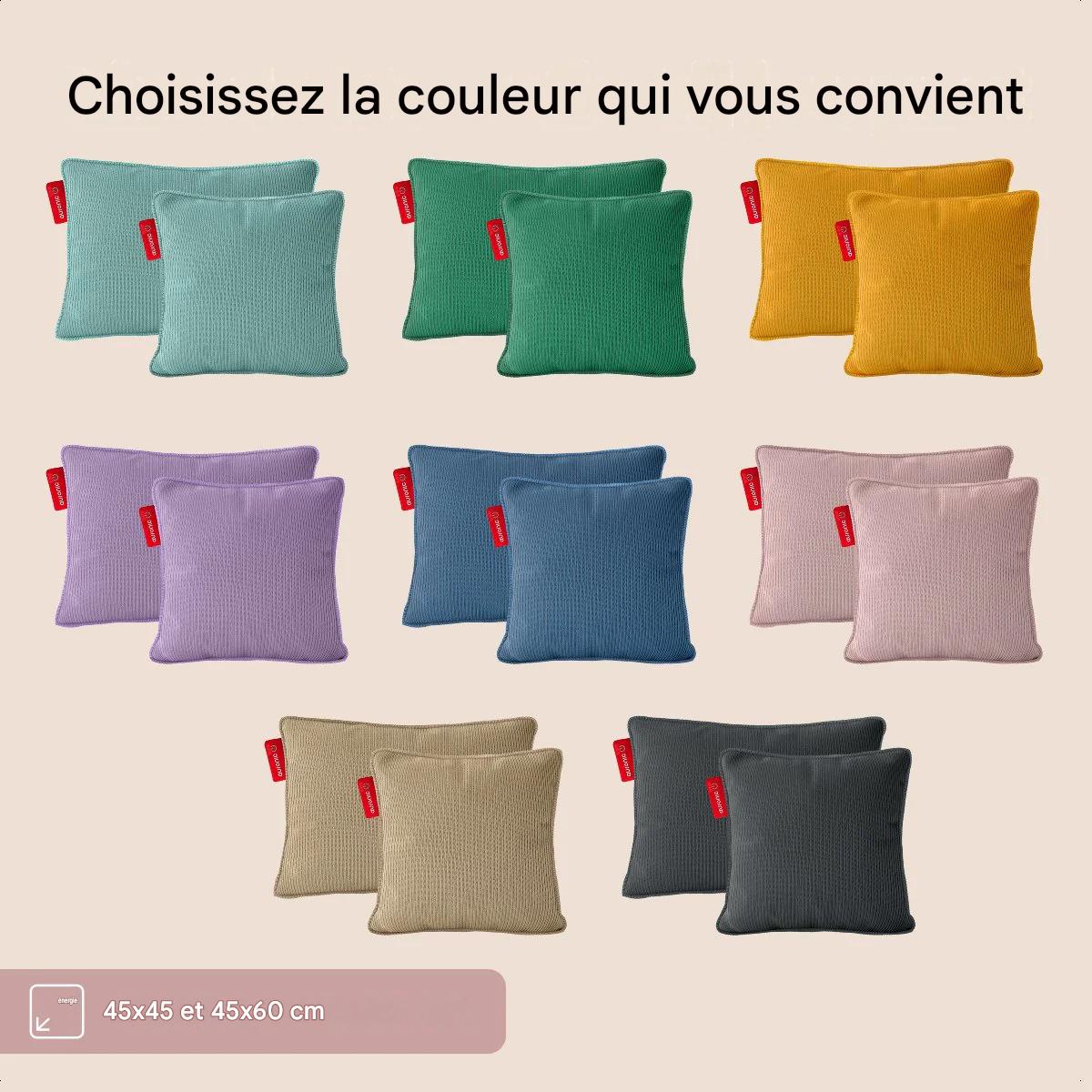 Auronic Heat pad - Tricoté - 45x45 cm - Sans fil - Rechargeable - Électrique - Infrarouge - Rose poudré