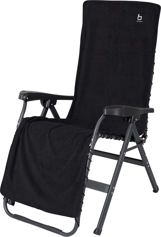 Bo-Camp - Housse de chaise L - Universelle - Tissu éponge - Anthracite