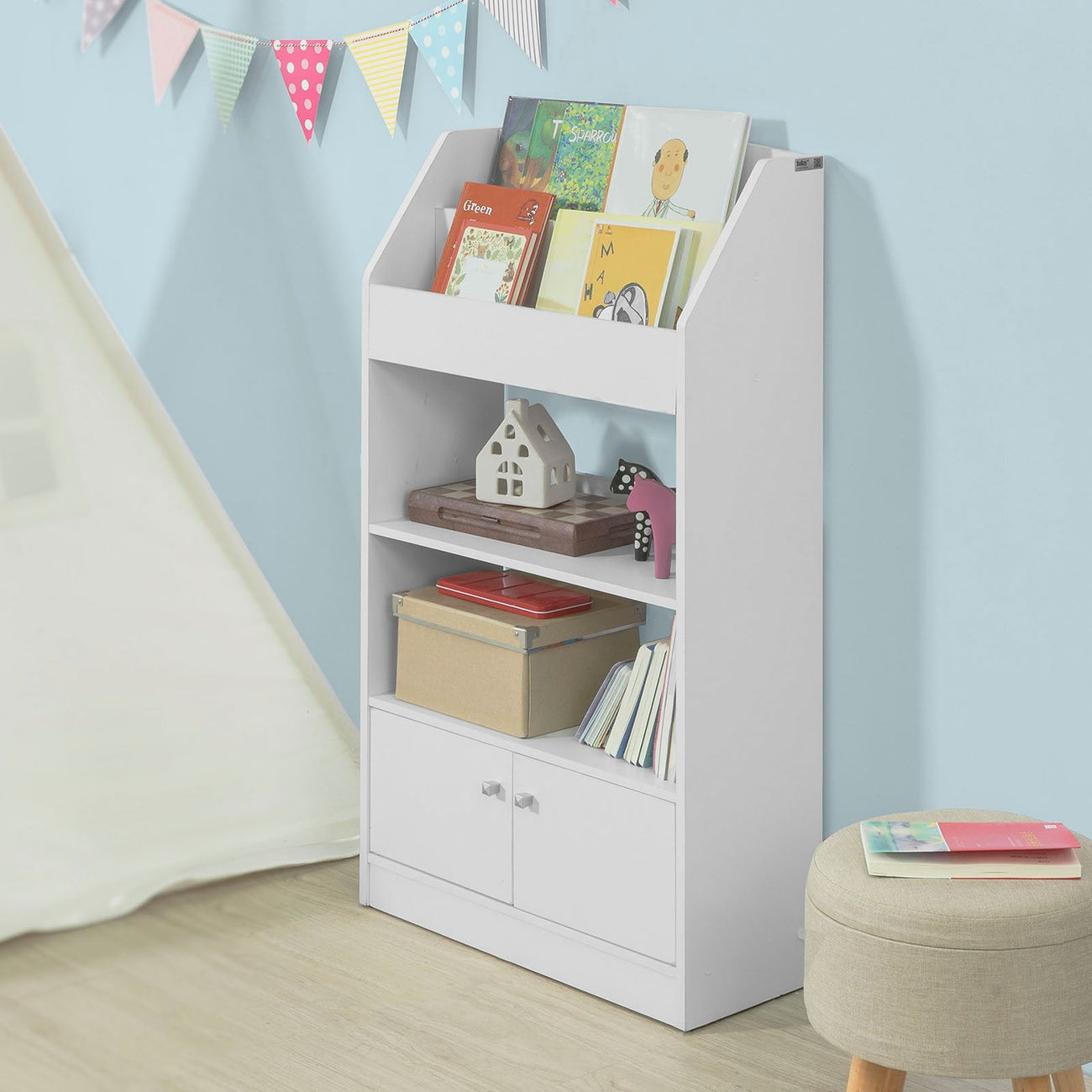 SoBuy KMB11-W Meuble de rangement avec étagère - MDF - 60 x 24 x 107 cm - Blanc