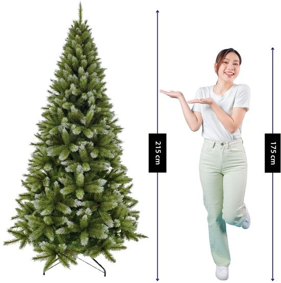 Arbre artificiel Triumph Tree Pittsburgh vert - Arbre de Noël au volume généreux et 812 branches - Décoration de Noël d'intérieur - De forme ronde avec système d'emboîtement - H 215 x Ø 117 cm