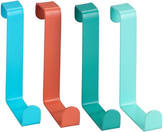 Crochets de porte Wenko pour portes à rebord et portes affleurantes - Blanc - 4 pièces