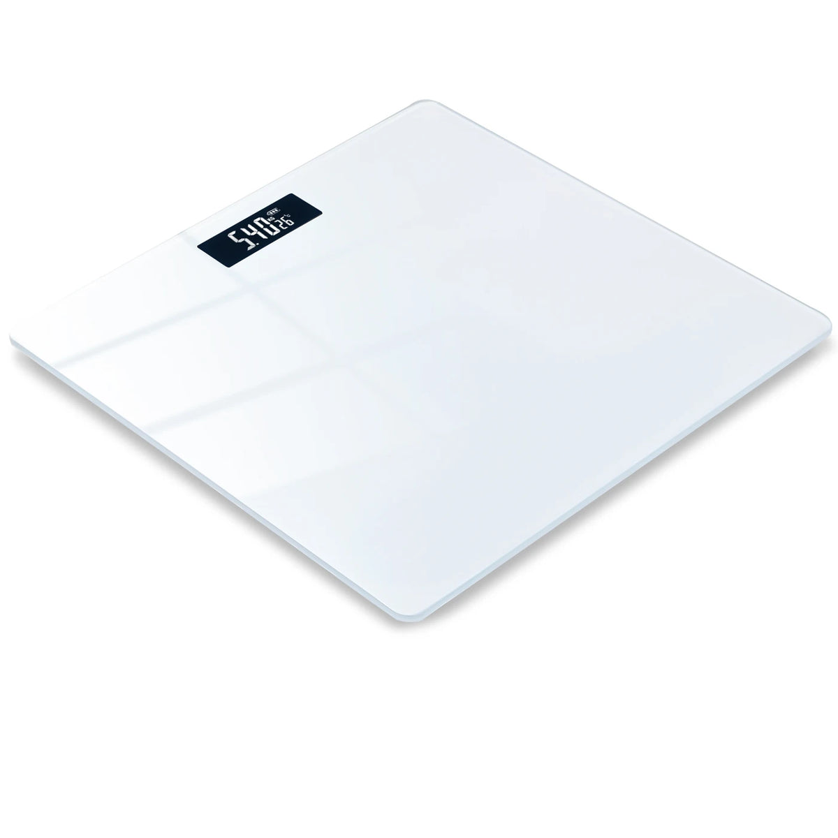 Pèse-personne Sparoma AD-26 - Pèse-personne numérique - 180 kg - Précision de 0,05 kg - Blanc - 26 x 26 cm