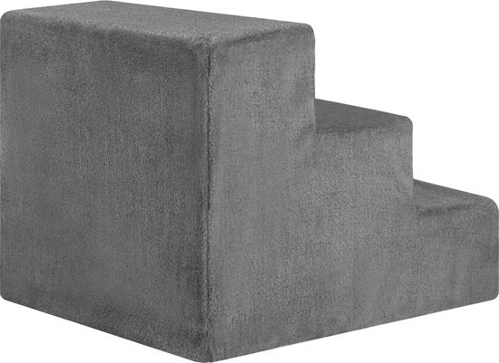 Escalier en bois pour animaux Timmy - Gris - 46 x 36 x 34 cm