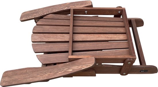 Chaise AXI Rosalie Adirondack Coffee – Chaise longue en bois avec accoudoirs – Pliable – Dossier haut – Chaise de jardin – 75,5 x 86,5 x 85 cm – 100 % bois de pruche certifié FSC