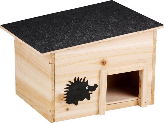 Lifetime Garden Hedgehog House Wood - FSC 100% - Maison pour hérisson - Maison pour cochon d'Inde - Bois