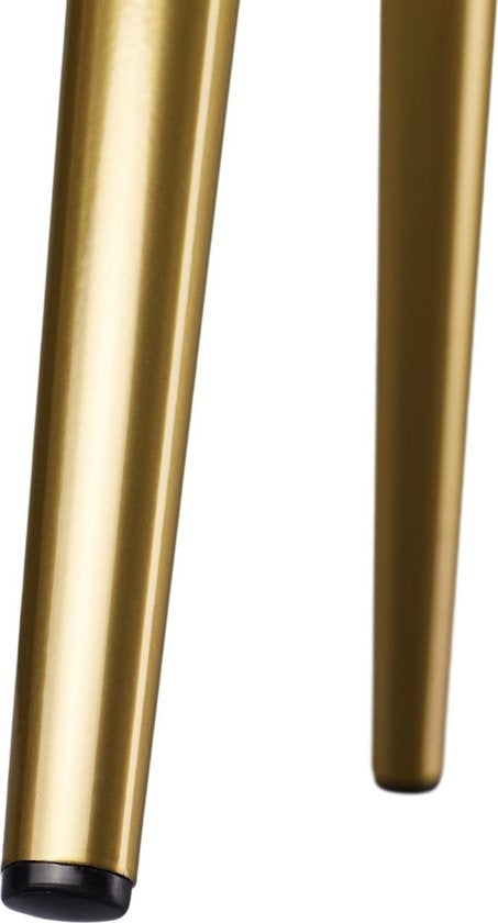 tectake® - Stoel - eetkamerstoel - Marilyn fluweellook goud zwart/goud - 403654