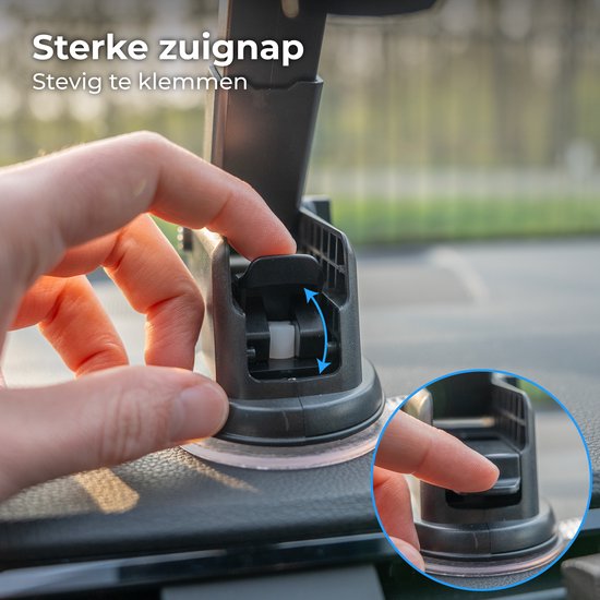 Supports de téléphone Nuvance pour voiture - Support de téléphone à ventouse - Compatible MagSafe - Câble USB-C inclus - Chargeur sans fil - Support de téléphone portable pour voiture