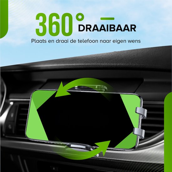 Support de téléphone iSetchi - Voiture - Ventouse extra-forte - 3 en 1 - Noir