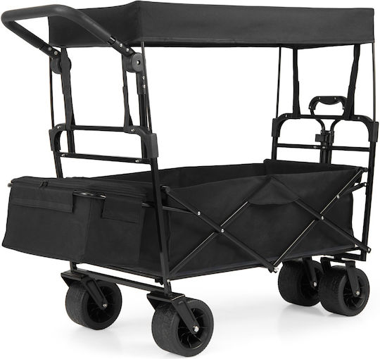 Chariot de jardin pliable Coast 100 litres - Noir - 120 x 57 x 110 cm