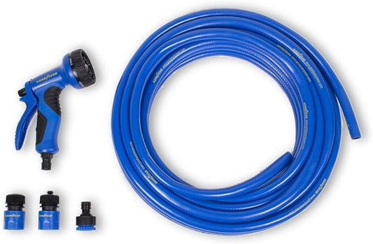Tuyau d'arrosage extensible Goodyear - 15 mètres - Latex anti-torsion - Pression de 4 bars