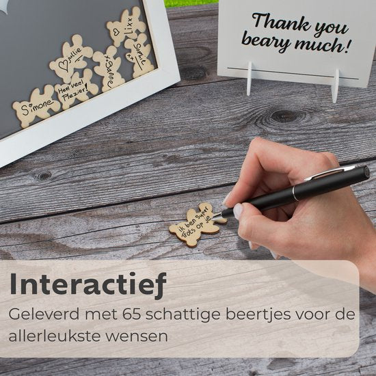 Décoration de fête de naissance & Livre d'or de naissance - Décoration de fête de naissance - Livre à remplir - Accessoires inclus