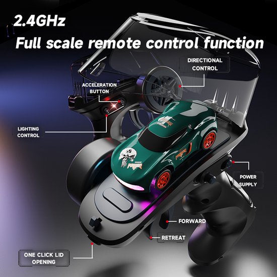 Voiture RC Fuegobird - Véhicule RC - voiture de drift de bureau - mini - haute vitesse - bleue