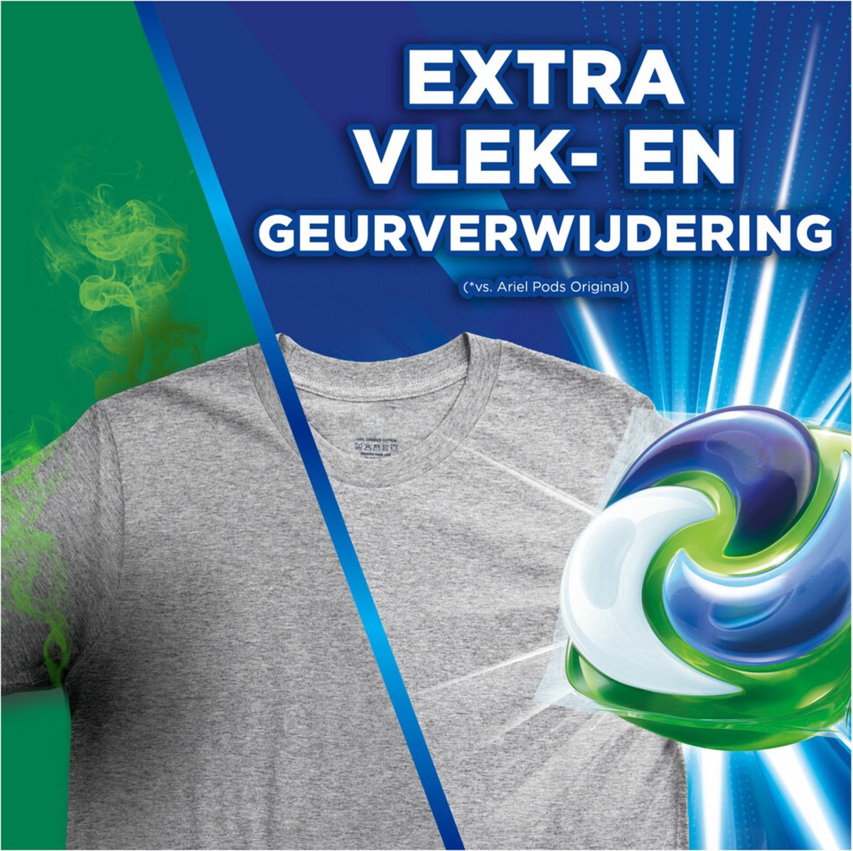 Détergent en dosettes Ariel 4in1 - Contrôle actif des odeurs - 30 pièces - soluble dans l'eau froide - Détergent en capsules - Boîte en carton ECOCLIC