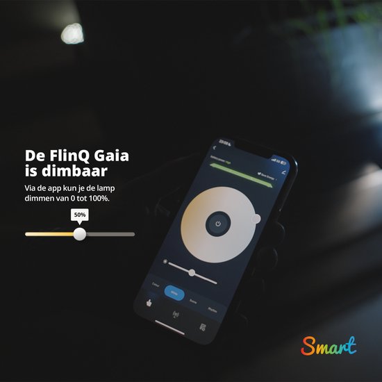 FlinQ Gaia - Lumière solaire intelligente pour le jardin - Lumière solaire pour le jardin - Puissance solaire - Lumière blanche et colorée - Détecteur de mouvement - Lot de 2 - Noir