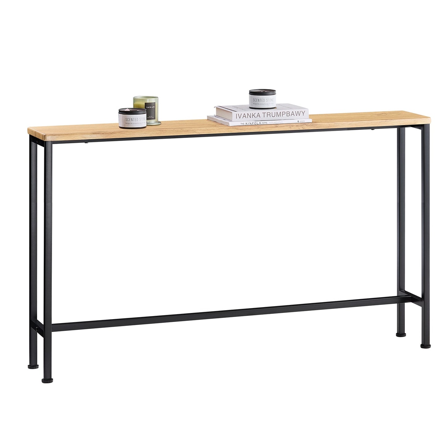 SoBuy Table console FSB19-L-E - Structure métallique - Bois MDF - 120 x 20 x 80 cm