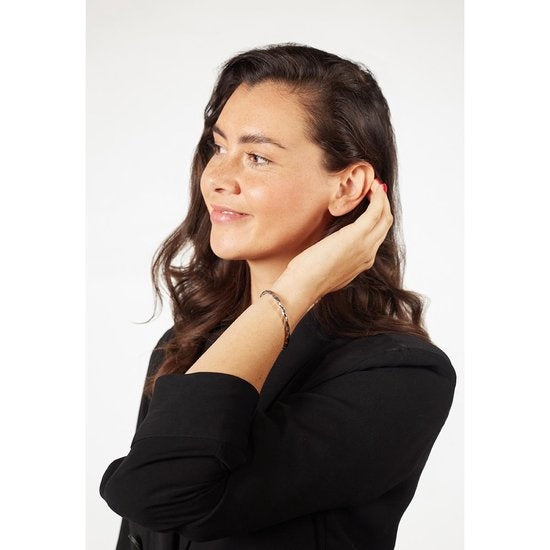 Laura Ferini Dames Armband Donella Zilver - Zilverkleurige Bangle - 18K Witgoud Verguld - Sieraad - Accessoires - Sieraden - Dames Armbandje