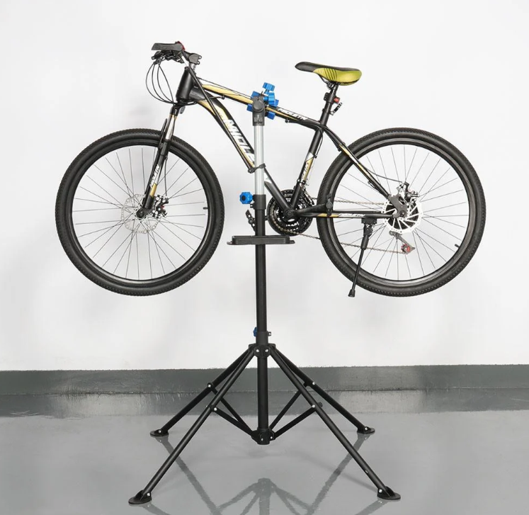 Support de réparation de vélo Yaheetech pliable - Noir - Réglable de 108 à 190 cm