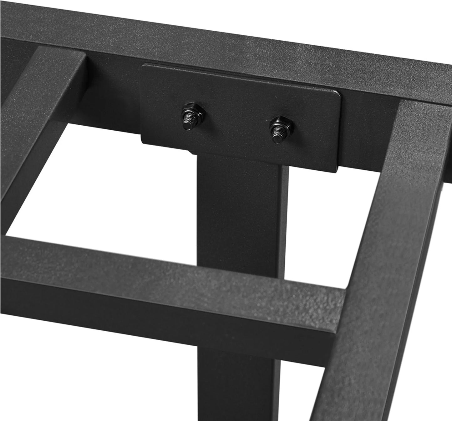 Yaheetech Cadre de lit en métal 90 x 200 cm - équipé d'un sommier à lattes et d'un espace de rangement de 37,5 cm sous le lit et de trous pré-percés pour la tête de lit - pour la chambre à coucher et la chambre d'amis - métal noir - 201,5 x 91,5 x 43,5 cm