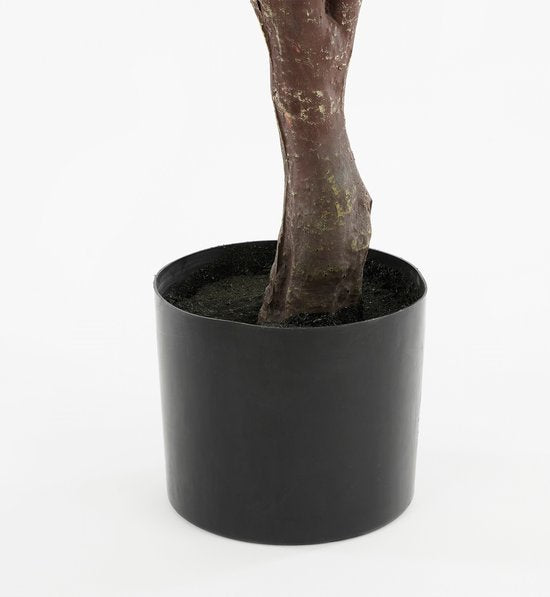 Mica Decorations Plante Artificielle Eucalyptus en Pot de Fleur - H95 x Ø55 cm - Vert