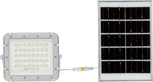 V-TAC VT-40W-W Projecteur solaire | IP65 Waterproof | Blanc | 6W | 400 Lumens | 4000K
