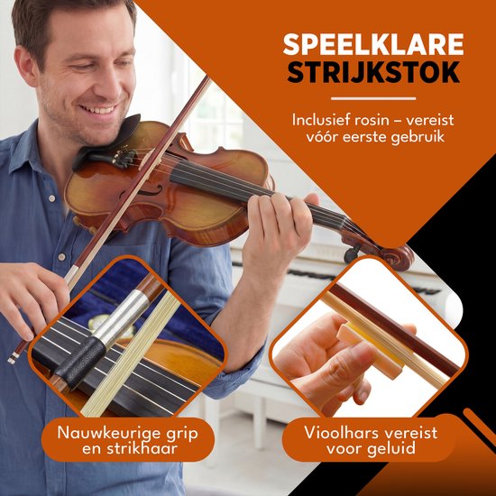 Kit de démarrage pour violon Finesse - avec étui et accessoires - 4/4 - Violon - Paris