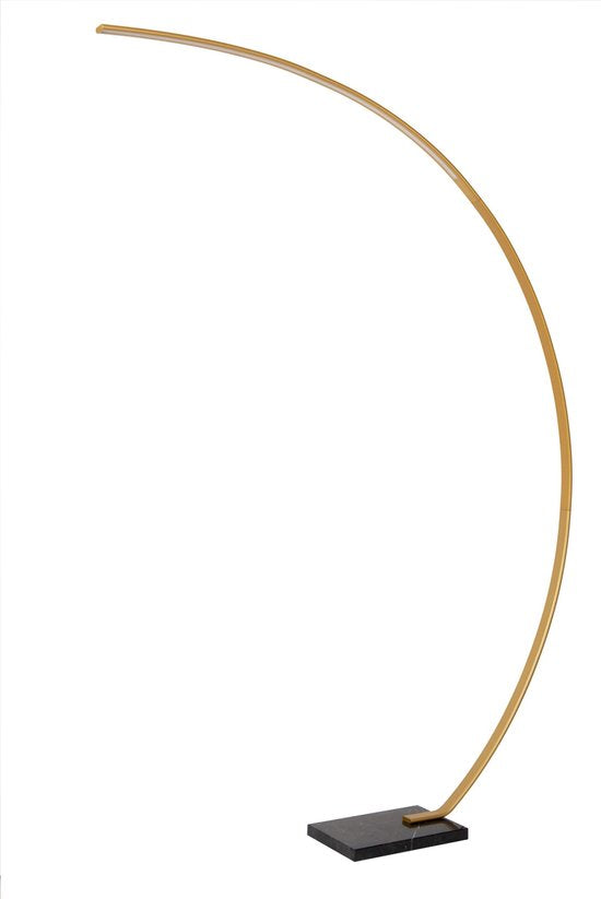 Lucide CURVE - Lampe arquée - LED à intensité variable - 1x15 W 2700 K - Or mat / Laiton