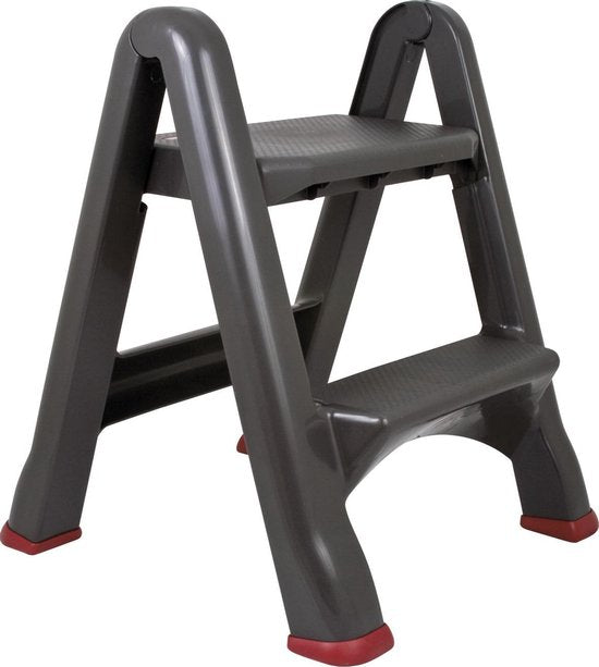 Marchepied pliable Curver - 49,5 x 17,2 x 64 cm - Anthracite/rouge