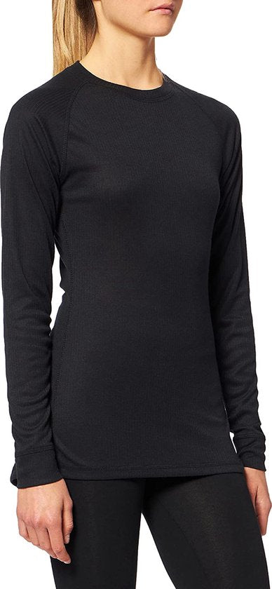 Heat Essentials - Sous-vêtements thermiques pour femmes - T-shirt thermique pour femmes - Noir - L - Vêtements thermiques pour femmes - T-shirt thermique à manches longues pour femmes