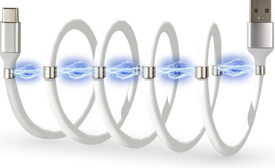 Câble USB-C Grundig - Magnétique - 1 mètre - Blanc