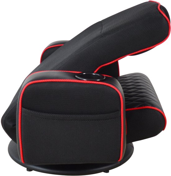 VDD Gaming - Fauteuil de gaming - Fauteuil au sol - Fauteuil de gaming noir/rouge - Fauteuil au sol réglable