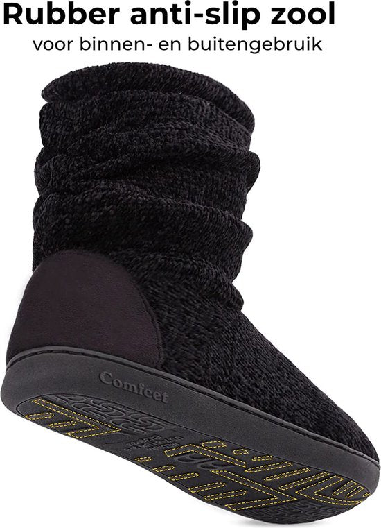 Chaussons Dames - Chaussons - Taille 42/43 - Noir - Antidérapant - Comfeet