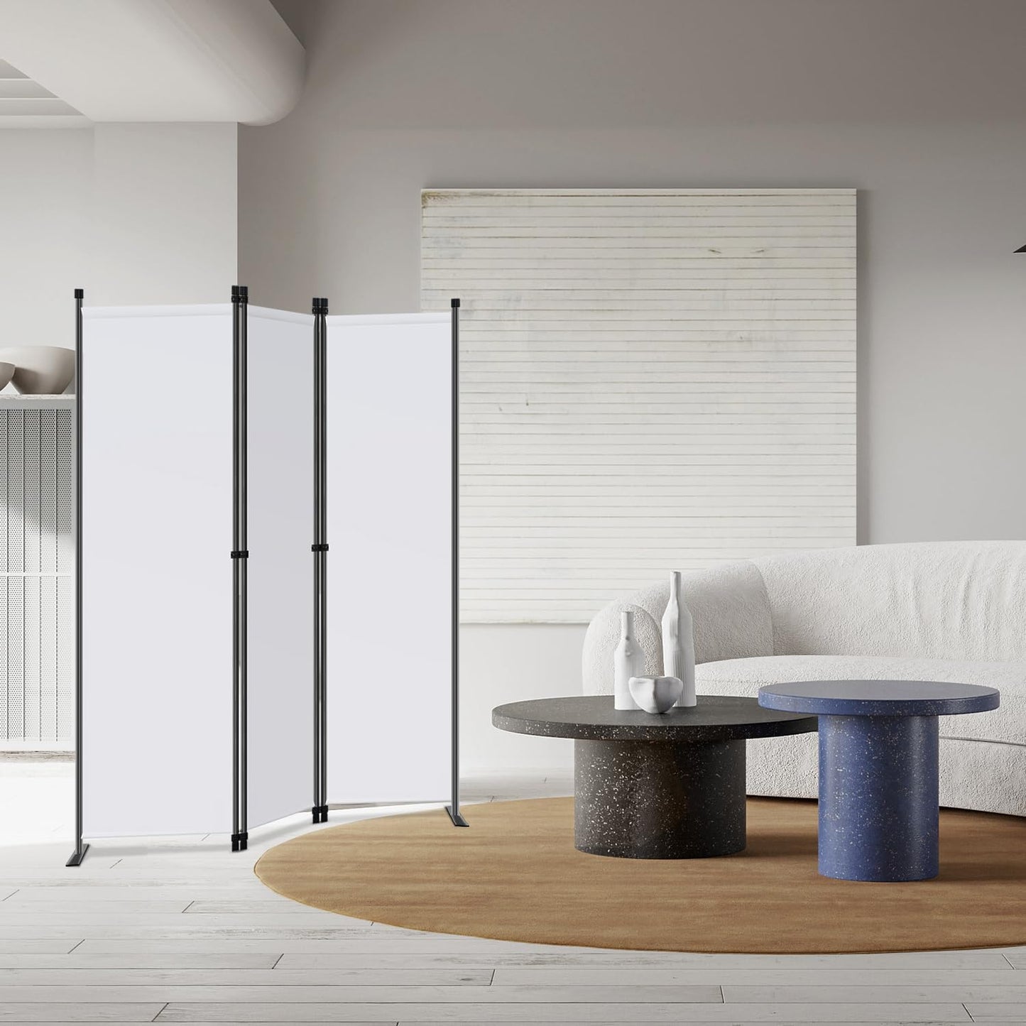 Angel Living Paravent - 3 Panneaux - 168 x 165 cm - Blanc