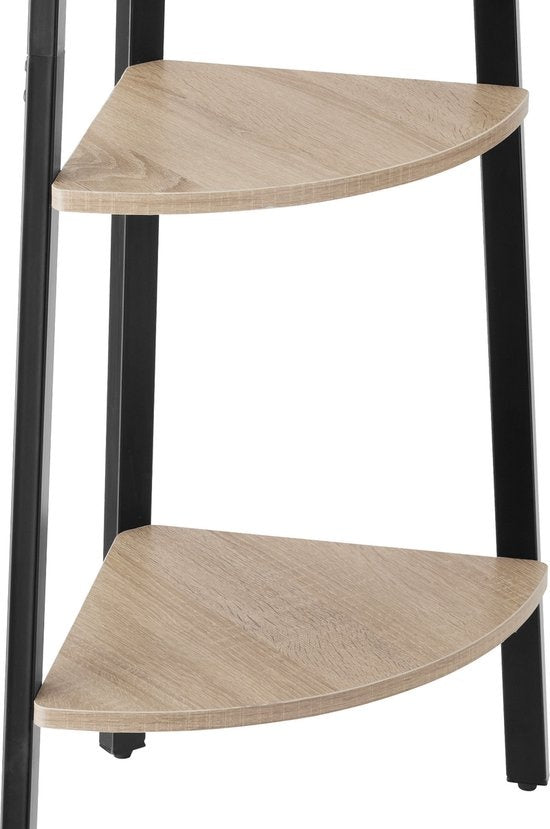 tectake - Hoekkast Newbridge 34x34x125cm - lichtbruin - 404774