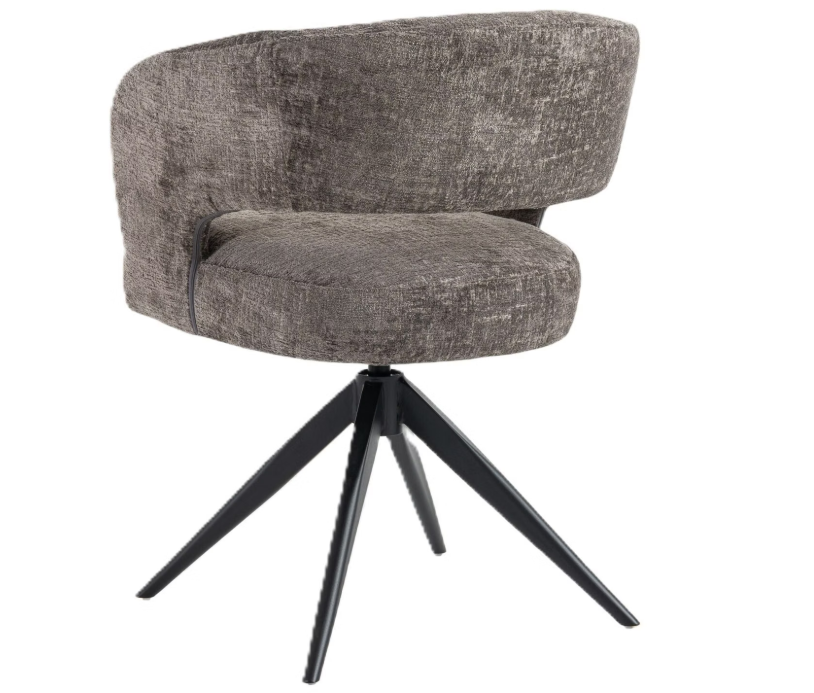 Chaise de salle à manger Coco de Criks Design, couleur taupe - 77 x 62 x 61 cm - Lot de 2