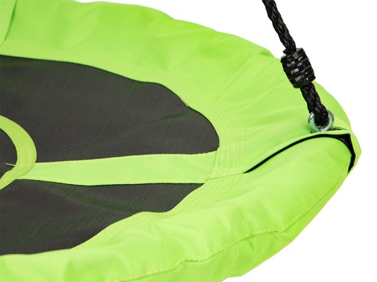 Balançoire à litière Jouet d'extérieur 100 cm vert - Balançoire pendulaire - Balançoire nid - Balançoire ronde - Nid de brebis - Charge 100 kg - Pour enfants et adultes