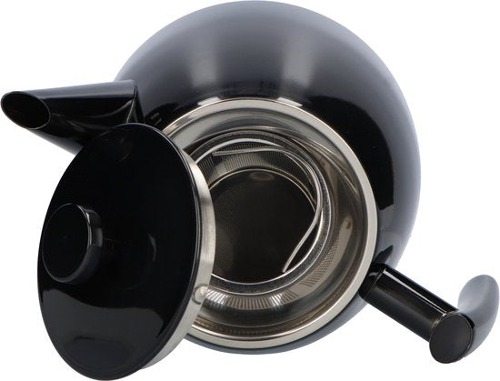 Vaja® Théière Juliette avec filtre - Double paroi - Théière 1.0L - Noir brillant