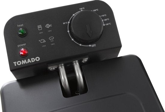 Tomado TDF3001B - Friteuse - Capacité 3 litres - 2200 watts - Zone froide - Noir