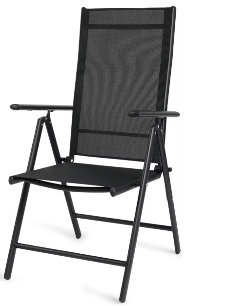909 Chaises de jardin d'extérieur en aluminium - 66x55x107 cm - Gris - Lot de 2 - Pliables et réglables