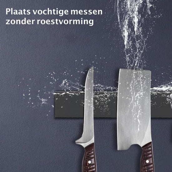 Volcan Knife Magnet - 3M Tape - Porte-couteau magnétique - 40CM - Industriel - Porte-couteau auto-adhésif - acier inoxydable