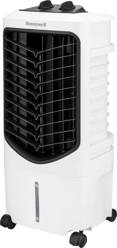 Honeywell Air Cooler - Ventilateur, Humidificateur et Rafraîchisseur d'air - Climatiseur mobile sans tuyau - Rafraîchisseur d'air 65dB - Télécommande et minuterie - Réservoir d'eau 9.2L - 66 x 30 cm