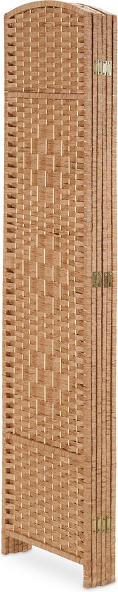 Paravent - 170 x 241 cm - pliable - 6 panneaux - bois - papier