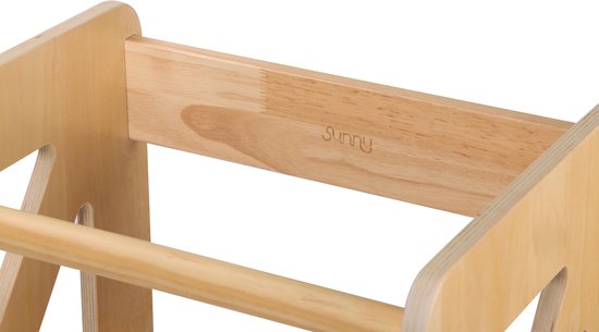 Sunny Liv Leertoren Naturel – Accessoire de cuisine en bois d’inspiration Montessori – Tour de cuisine réglable pour enfants – Jouet sûr et éducatif